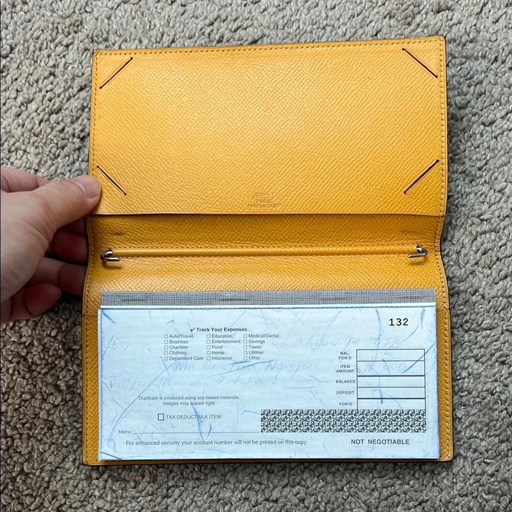 Hermes Vibrant Blue Check holder - Picture 5 of 6
